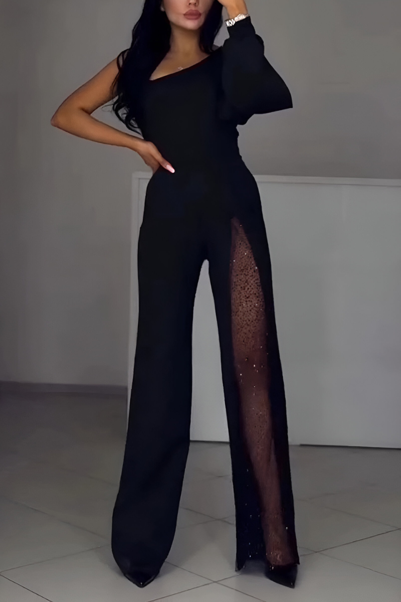 Léonie™ | Elegancki Kombinezon z Szerokimi Nogawkami