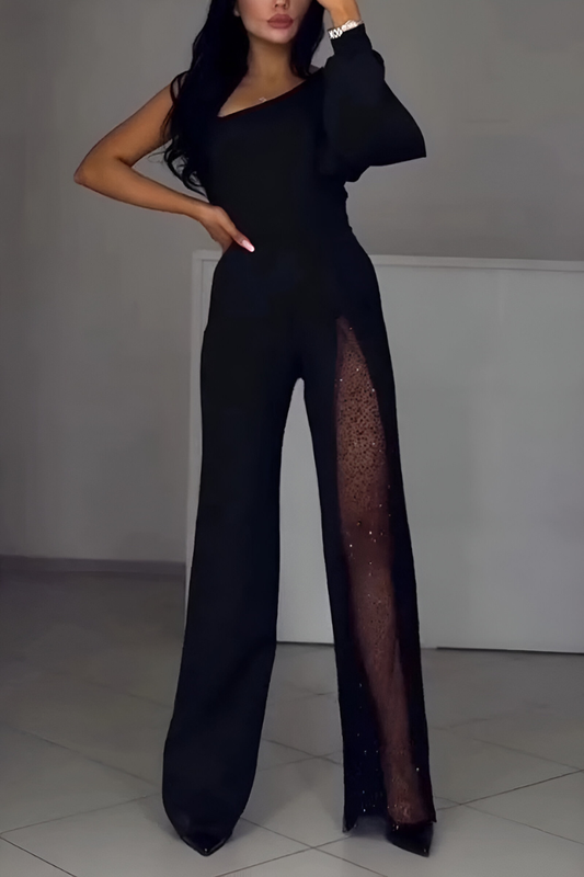 Léonie™ | Elegancki Kombinezon z Szerokimi Nogawkami